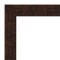Amanti Art Non-Beveled Wall Mirror, William Mottled Bronze Narrow Frame